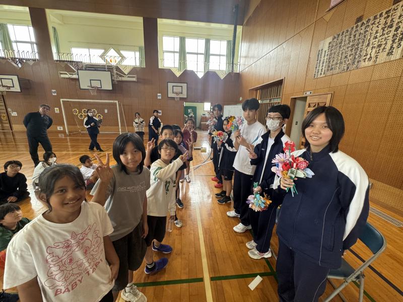 プレゼントを渡した後の写真